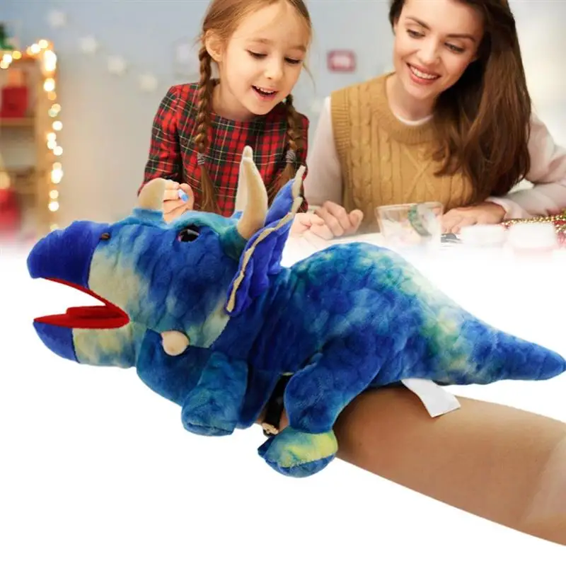 

Plush Dinosaur Hand Puppet Toy finger puppets Open Movable Mouth for Role Play Gift for Kids Animals dinosaur Plush Toys