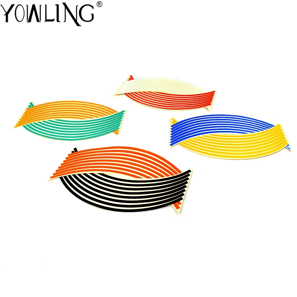 16 полос колеса наклейка светоотражающая обод полоса Лента Велосипед Мотоцикл 17 18