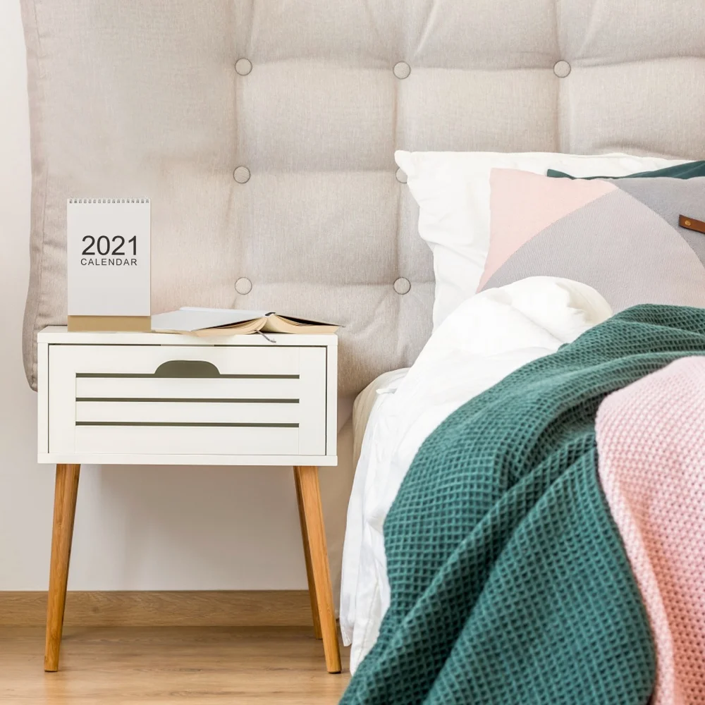 

2 Pcs Simple 2021 Desktop Calendar Practical Schedules Calendar Paper Calendar