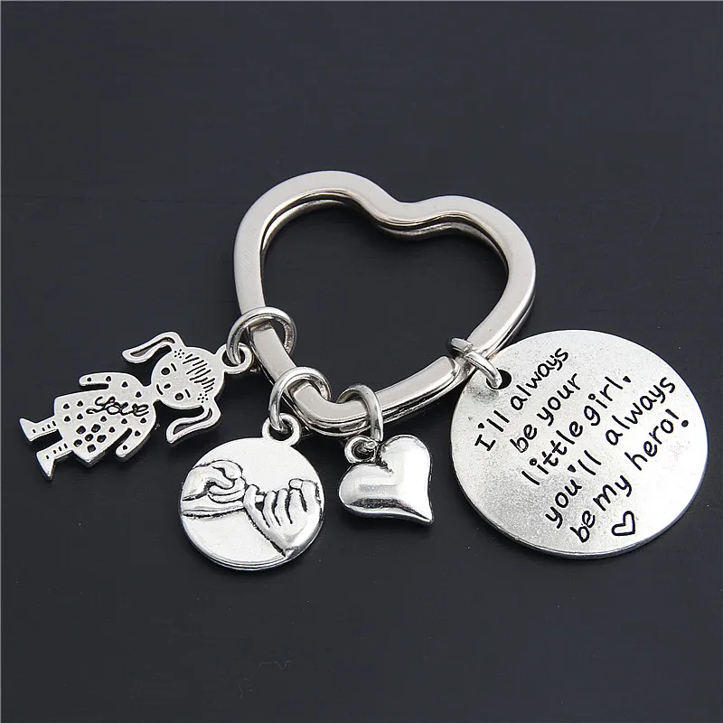 

1Pc Daughters Girls Mothers Fathers Keyring Children Kids Inspired Love For Father Day Gift Keychain Jewelry Accessories E2200