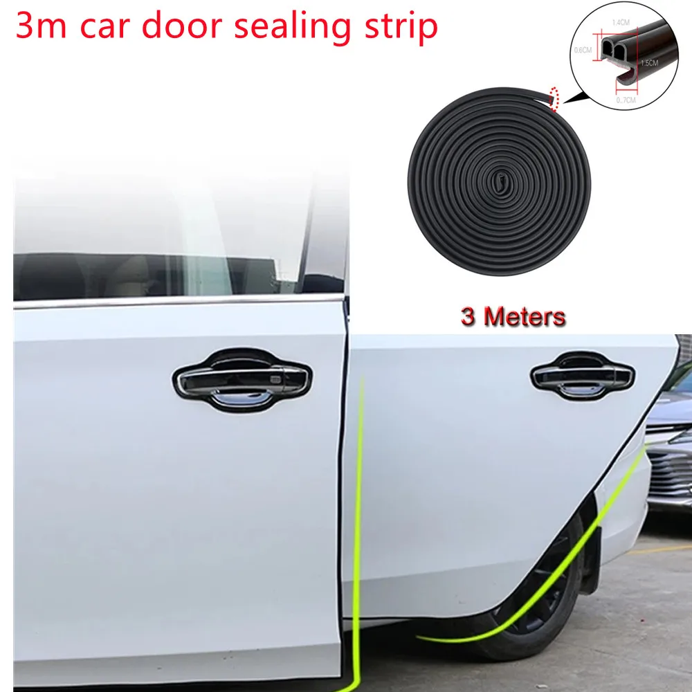 

Door Sealing Strip Door Edge Rubber Seal Protection Sticker EPDM Excellent Heat Resistance Thick Car Door Rubber Seal Strip
