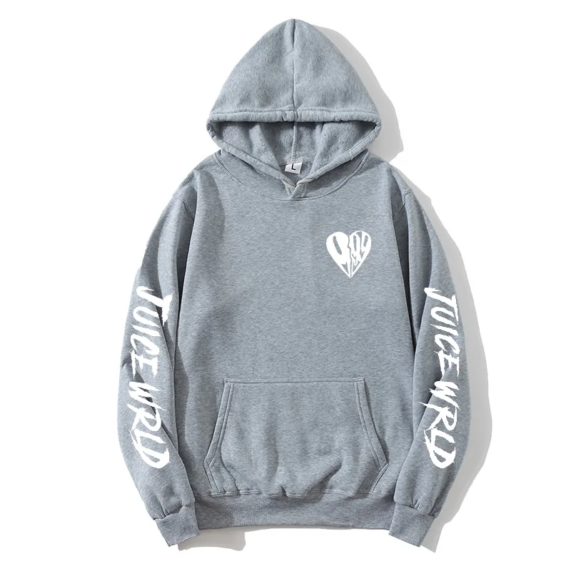 

Men's Sweatshirt Juice Wrld Letter Print Hoodie Men's Women's Street Hooded Pullover Hip Hop Top Boy/Girl Oversized Sportswear