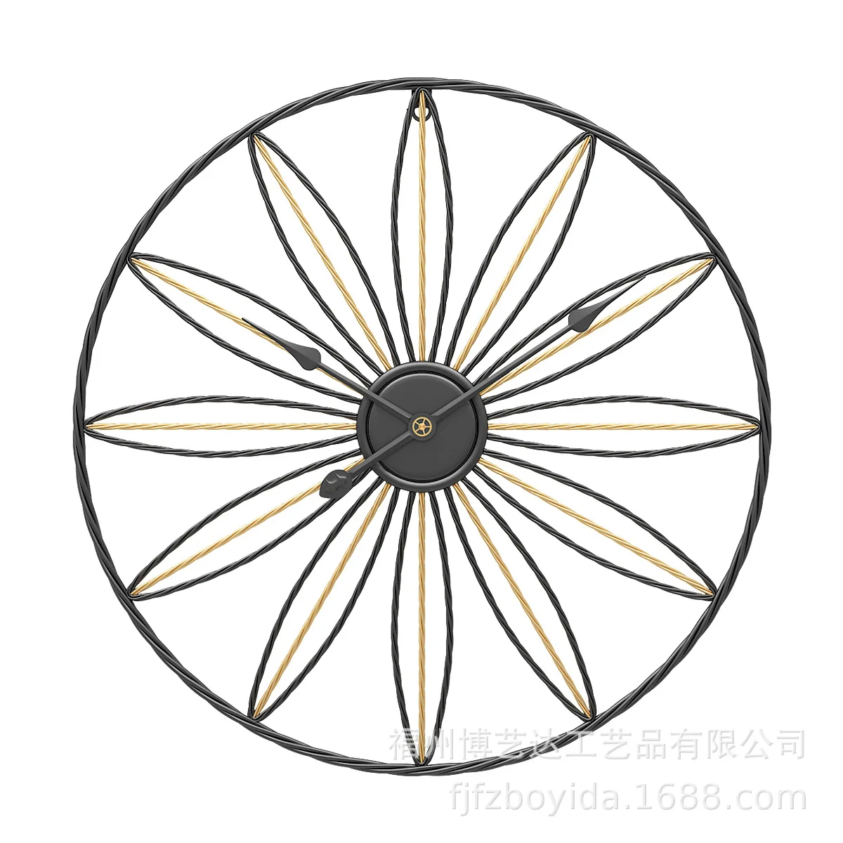 

Nordic silent clocks living room creative wall clock wrought iron simple clock