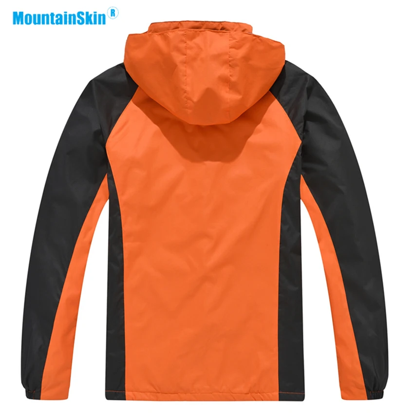 Mountainskin Men Autumn Hiking Jackets Outdoor Sport Windbreaker Camping Trekking Fishing Fleece Hat Detachable Male Coats MA343