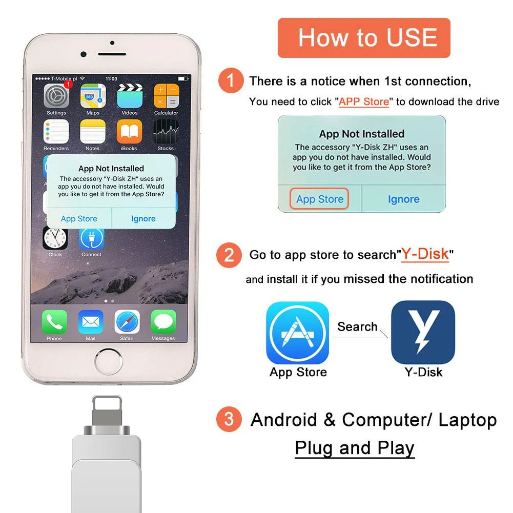 

BRU OTG USB Flash Drive 128gb Metal Pen Drive 32gb 64gb Usb3.0 Flash Disk for iPhone X/8 Plus/8/7 Plus pendrive Memory Stick