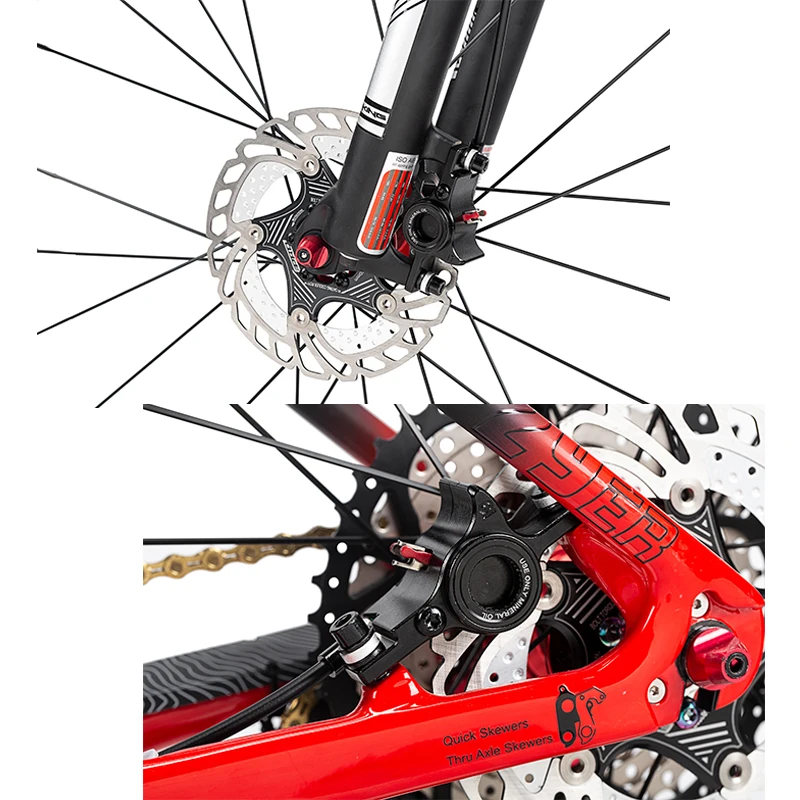 

BUCKLOS MTB Disc Brake Set 160mm Mechanical Disc Brake Bilateral Ultralight Calipers Rotor Set Mountain Bike Oil Brakes Part