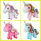 3D большая розовая синяя лошадка маленький Единорог гелиевая Фольга для свадьбы дня рождения Животные декоративные принадлежности для детского праздника Globos