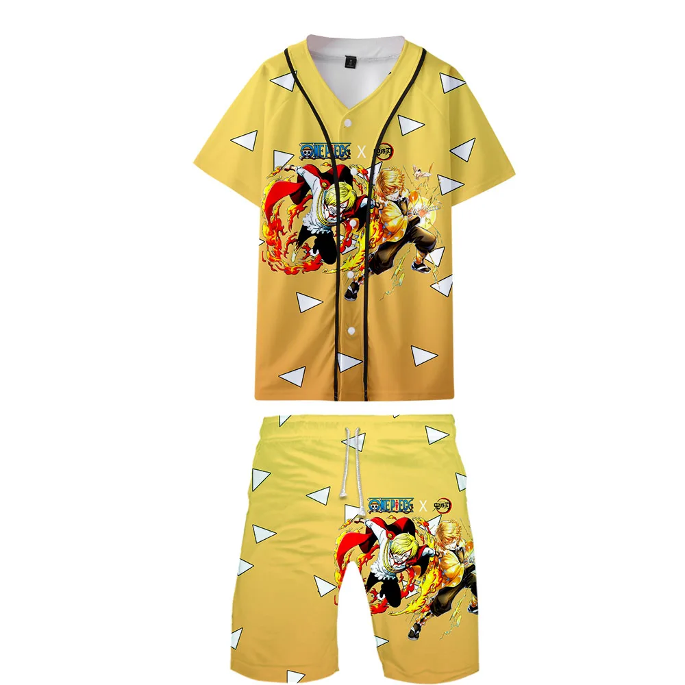 

Fashion Trend 3D Men's Thin Baseball Uniform + Pants Suit 2020 YH10 + 3Y04 High Quality Ghost Casual Print Elastic Waist General