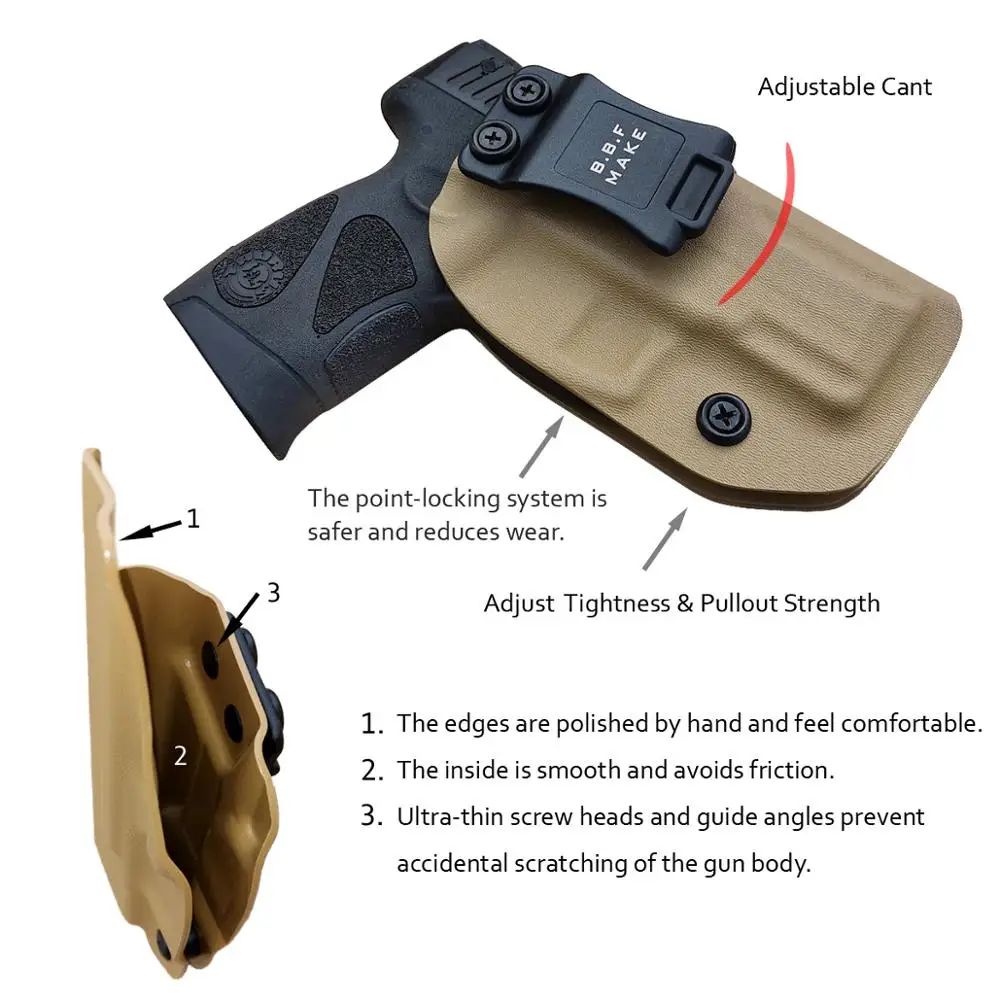 

BBF Make IWB KYDEX Gun Holster Fit: Taurus G2C / PT111 G2 / PT140 Pistol Case Inside Concealed Carry Guns Pouch Accessories Bags