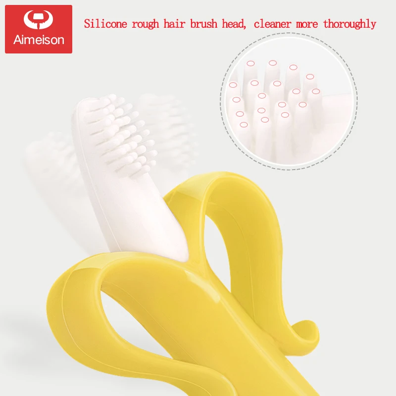 Прорезыватель в форме банана Aimeison Baby Детская силиконовая игрушечная зубная