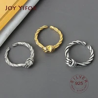 925 sterling silver vintage handmade knot rings for fashion women party classic fine jewelry geometric accessories gift