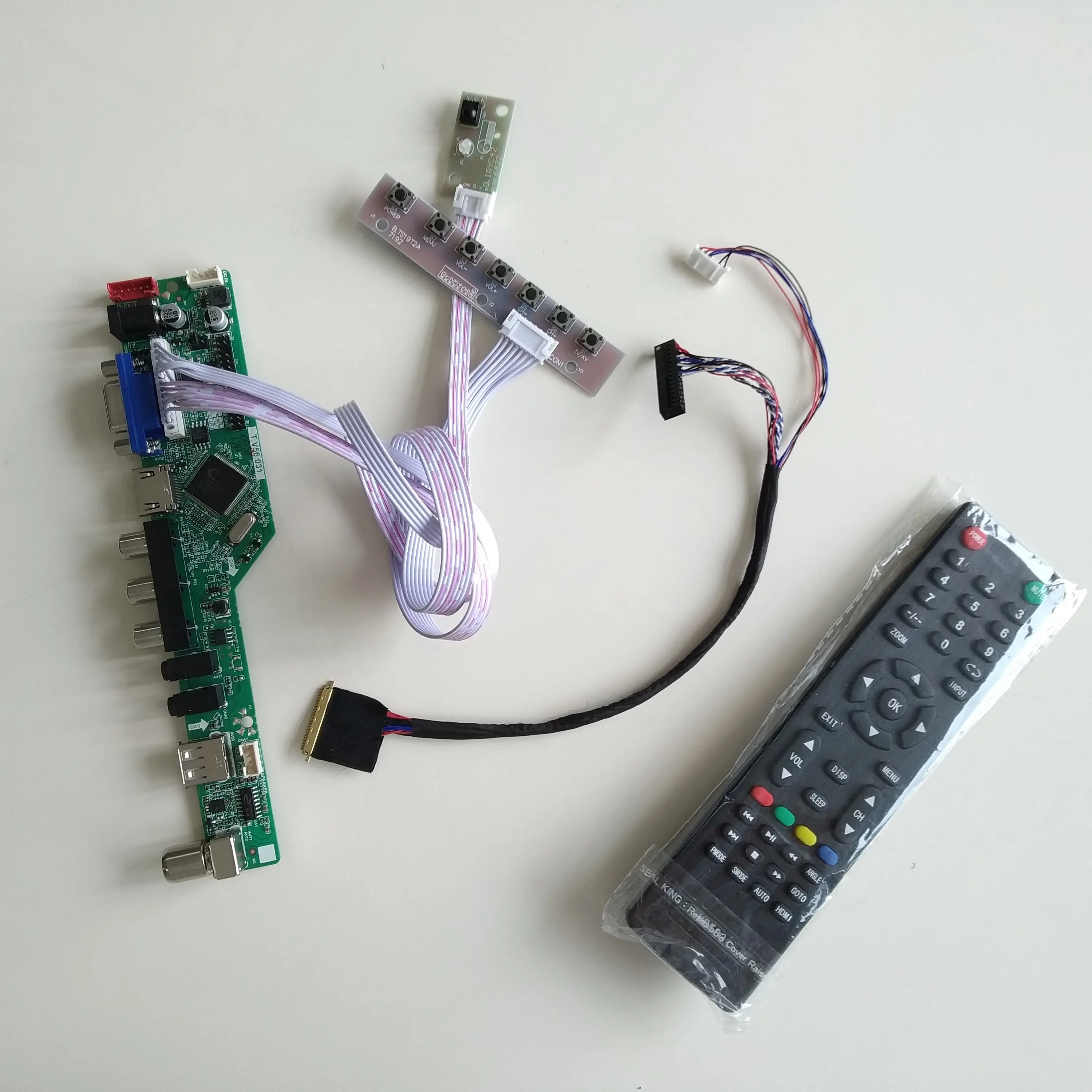 

For B156XW02 V2 HW0A 15.6" 1366*768 panel screen TV LCD LED RF VGA AV USB LED Contorller Board DIY