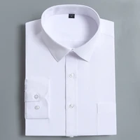 mens formal shirts long sleeve shirts with pockets suitable for business office white and classic button shirts for men