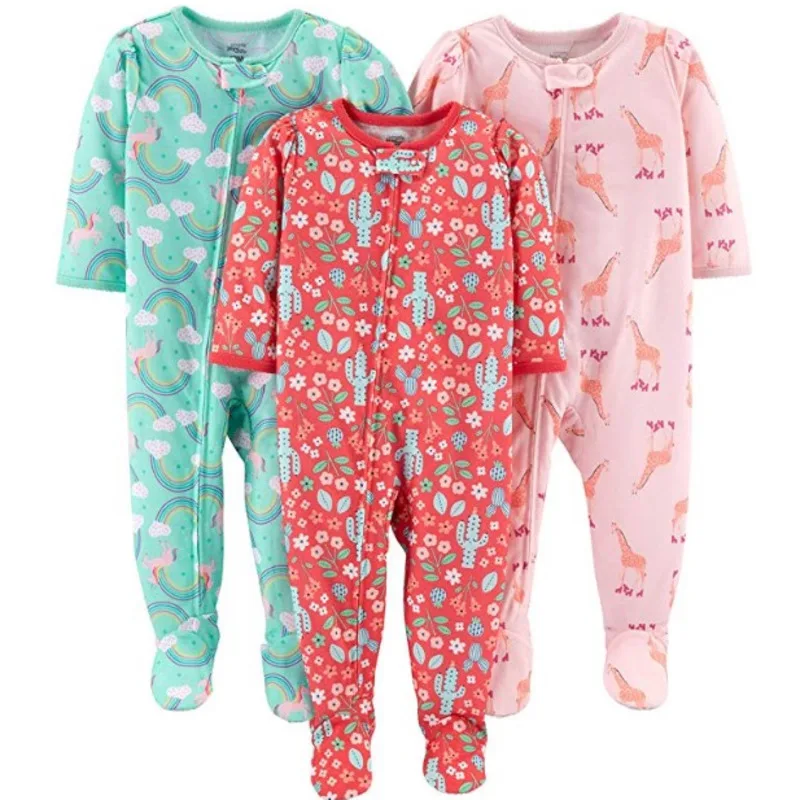 Детский хлопковый комбинезон для мальчиков и девочек одежда сумка Теплый пижама