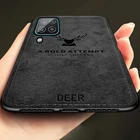 Тканевый чехол для samsung galaxy m12 m, 12, 12 m, 2021, sm-m125fds, 6,5 дюйма, с 3d рисунком оленя, противоударный чехол с силиконовой рамкой