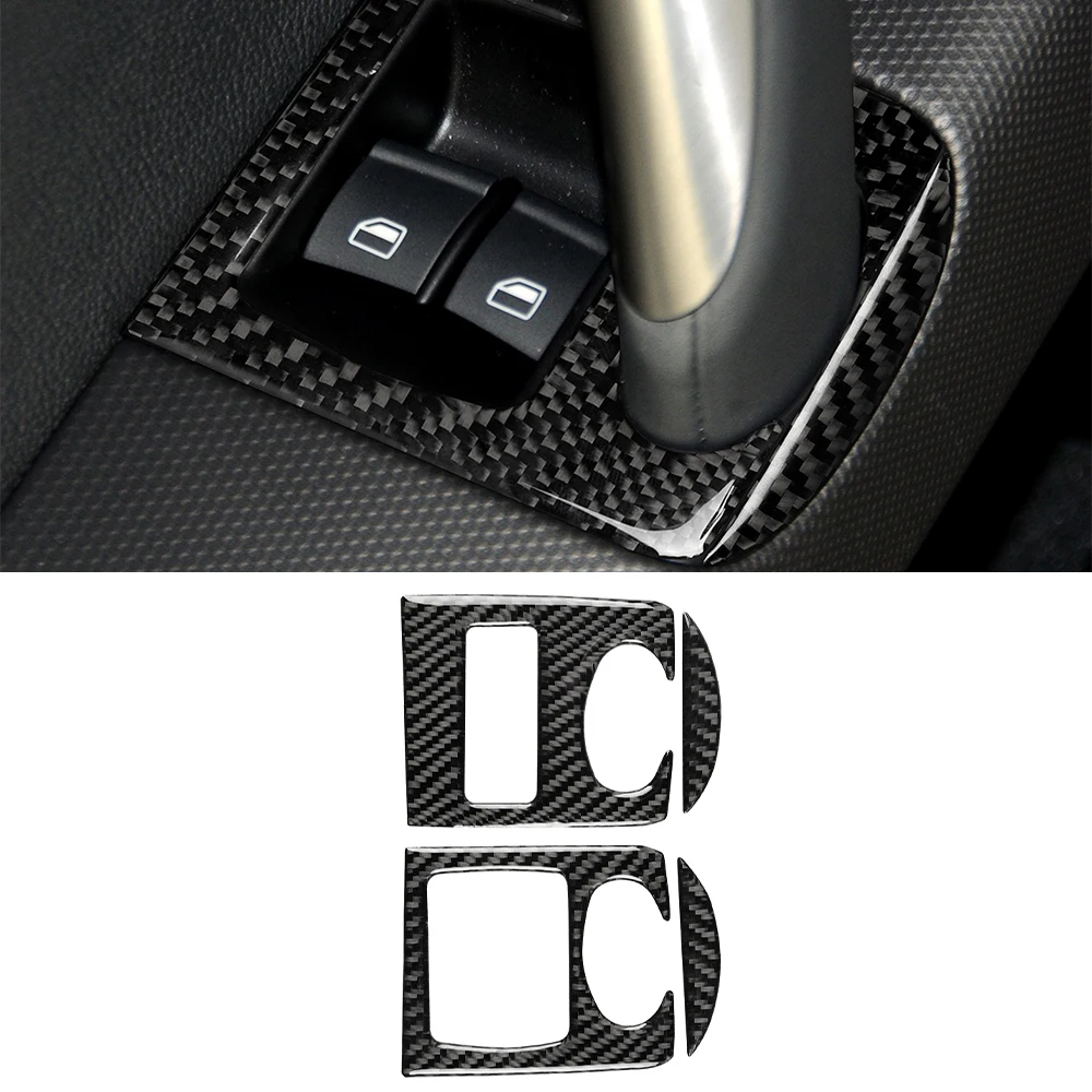 

Window Lift Panel Decoration Cover Sticker Decal Trim for Audi TT 8n 8J MK123 TTRS 2008-2014 Car Accessories Carbon Fiber