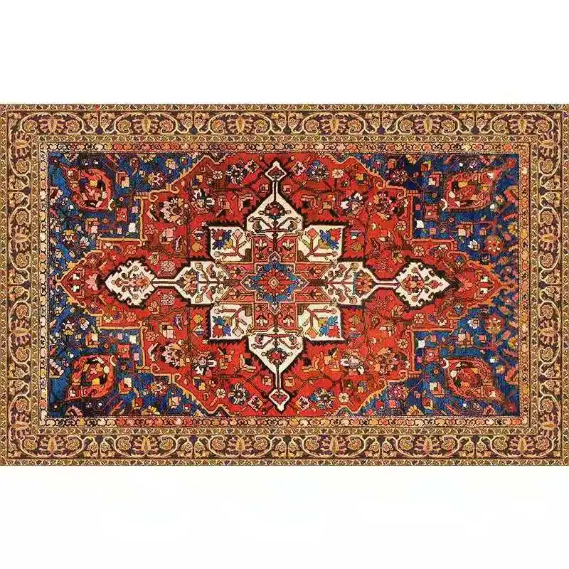 

American Retro Persian Style Carpet For Living Room Bedroom Soft Area Rug Home Decor Parlor Carpet Floor Mat Washable Woven Rug