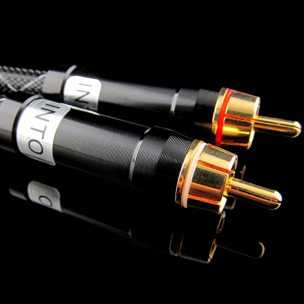 OCC однокристальная звуковая линия из чистой меди позолоченный RCA разъем лотоса |