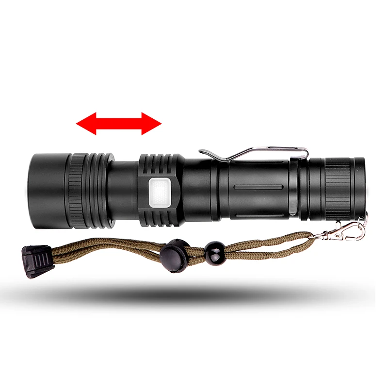 

New LED glare multifunctional tactical flashlight USB rechargeable glare mini flashlight set