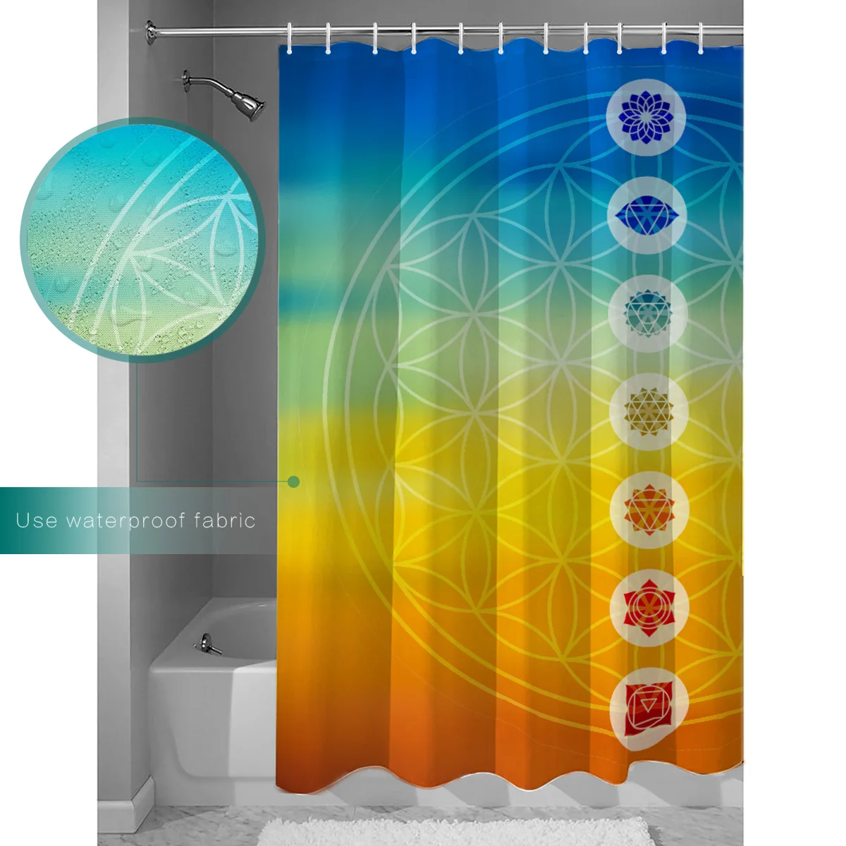 Градиентные тонированные чакры центрами духовной силы Вселенной гармонии