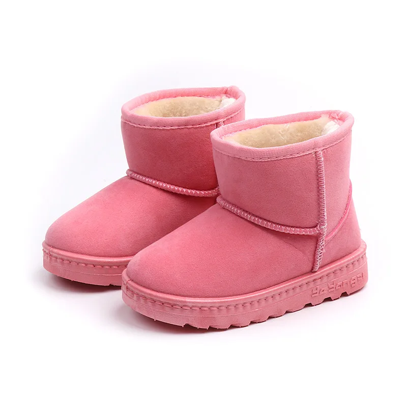 Fashion Plush Warm Winter Boots Baby Toddler Children Snow Boots Shoes For Boys Girls Winter Shoes Non-Slip Kids Ankle Boots