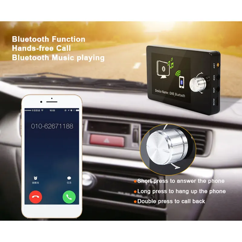 Цифровой автомобильный радиоприемник DAB с ЖК-дисплеем 2 8 дюйма | Автомобили и