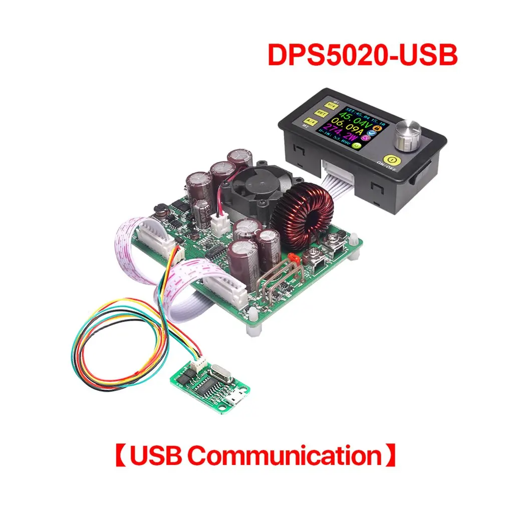 DPS5020-USB Постоянное Напряжение Ток понижающий связь 50 в 20A ЖК-вольтметр цифровой