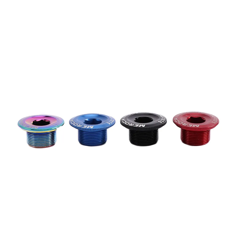 M18/M19/M20 Aluminum Alloy Bicycle Bottom Bracket CNC Crankset Nut Crank Cover Crankset Screws Crank Arm Fixing Bolt Crank Bolt