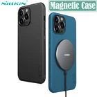 Магнитный чехол для iPhone 13 12 Pro  Max, чехол Nillkin с матовым покрытием, Жесткий Чехол из поликарбоната и ТПУ с краями для iPhone 13 12  Mini, чехол для телефона
