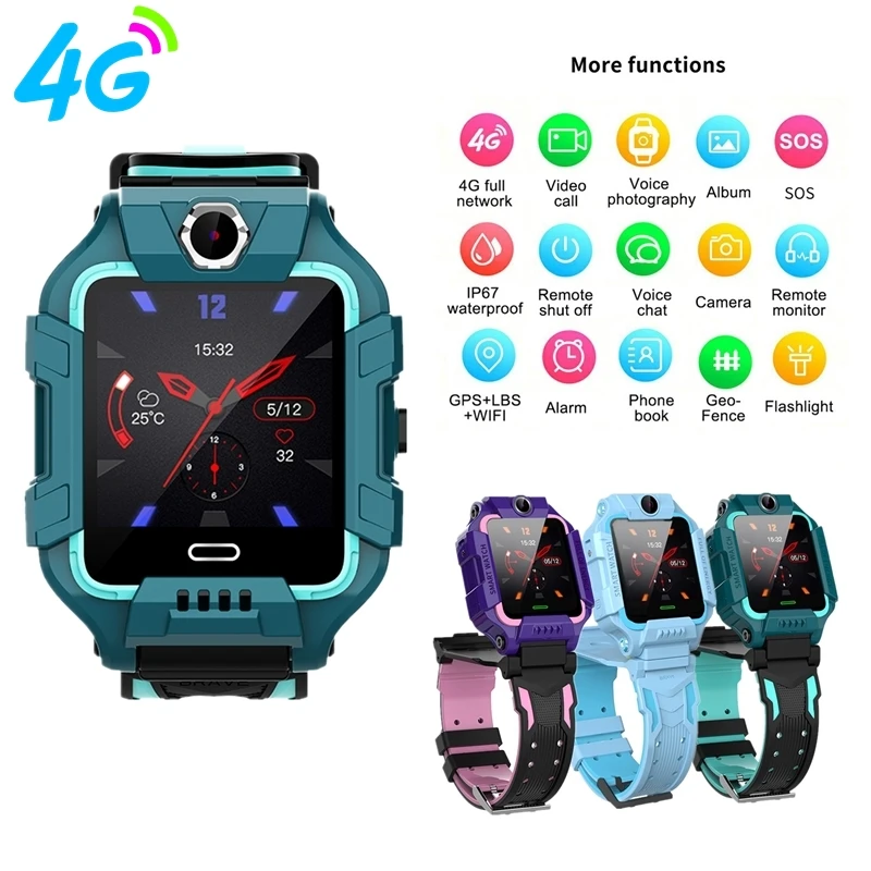 

Y99 Детские Смарт-часы 90 градусов Вертикальный флип 4G GPS WIFI LBS трекер телефон часы SOS видео звонок для детей анти потерянный монитор