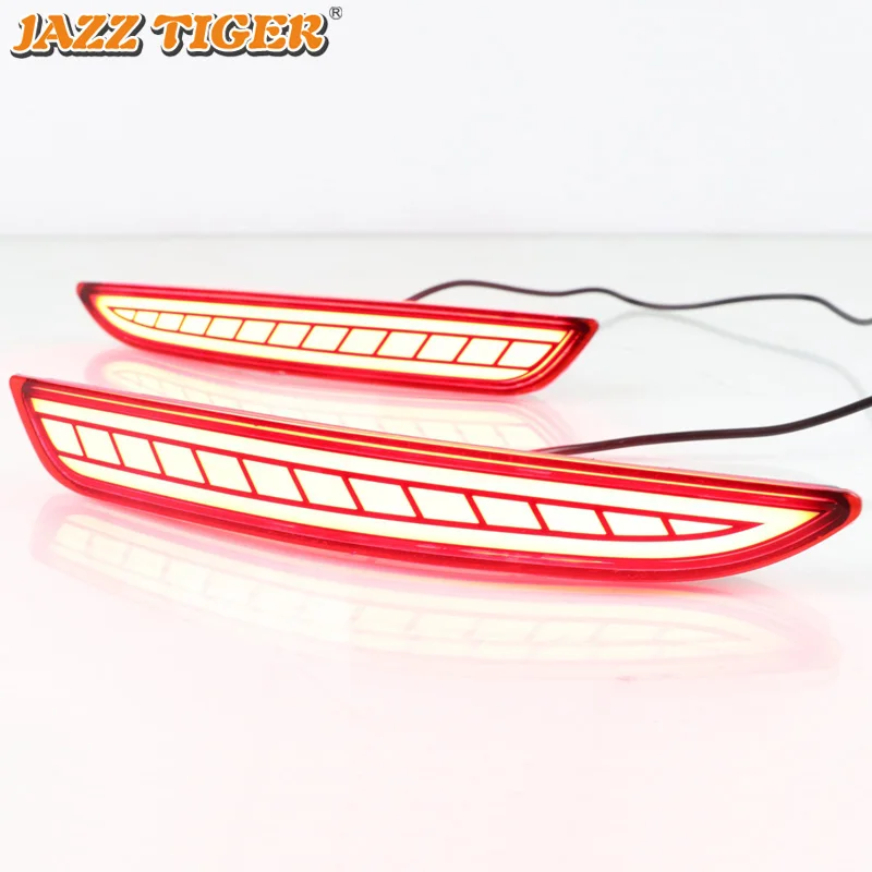 Джаз тигр 2 шт. автомобиля светодиодный задний противотуманный фонарь стоп