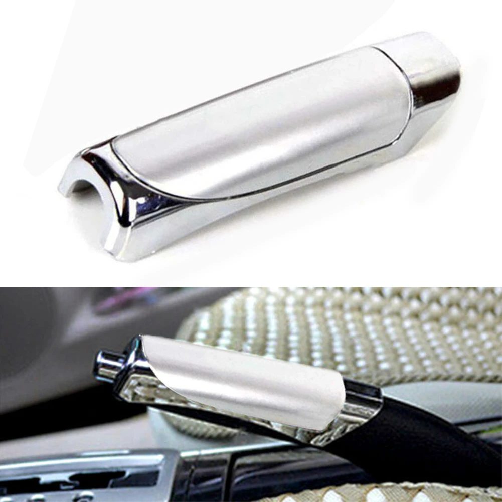 

12.5cm * 3.5cm Hand Brake Cover Accessory Best Plastic Protector SUV Silver Universal