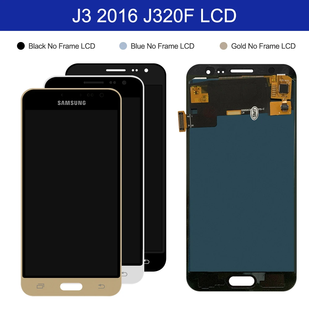 100% ЖК дисплей Teat J320 для Samsung Galaxy J3 J320F SM 2016 сенсорный экран дигитайзер в сборе