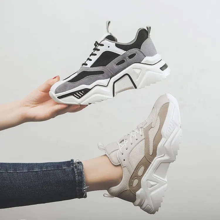 Pantshoes удобные дышащие сетчатые тренажеры, не сужающиеся книзу женские Сникеры на платформе 5 см Повседневная Женская прогулочная обувь