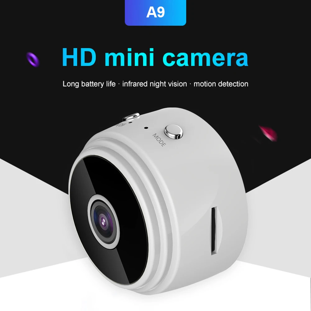 Мини-камера видеонаблюдения A9 720P HD ночное видение Wi-Fi датчик движения |