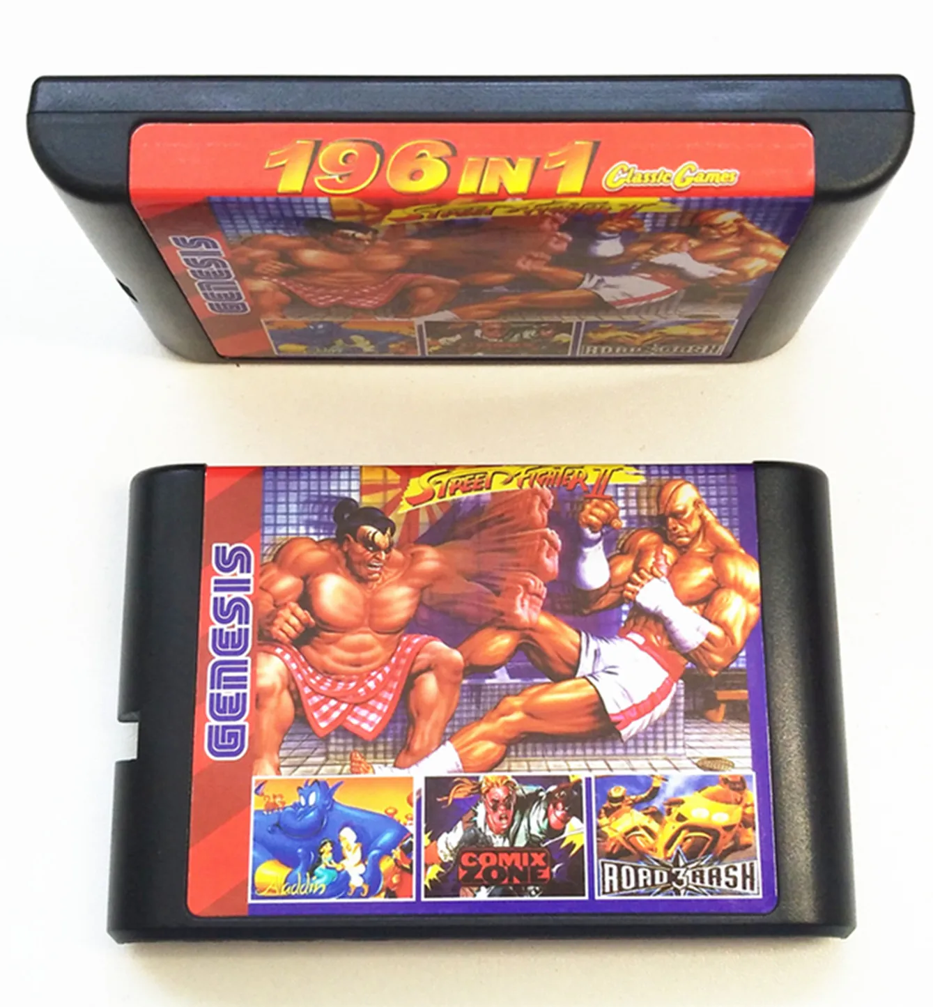 Новое поступление 196 в 1 Горячая Коллекция игр для SEGA GENESIS MegaDrive 16 бит игровой Картридж для PAL и NTSC Прямая поставка - Цвет: MD196