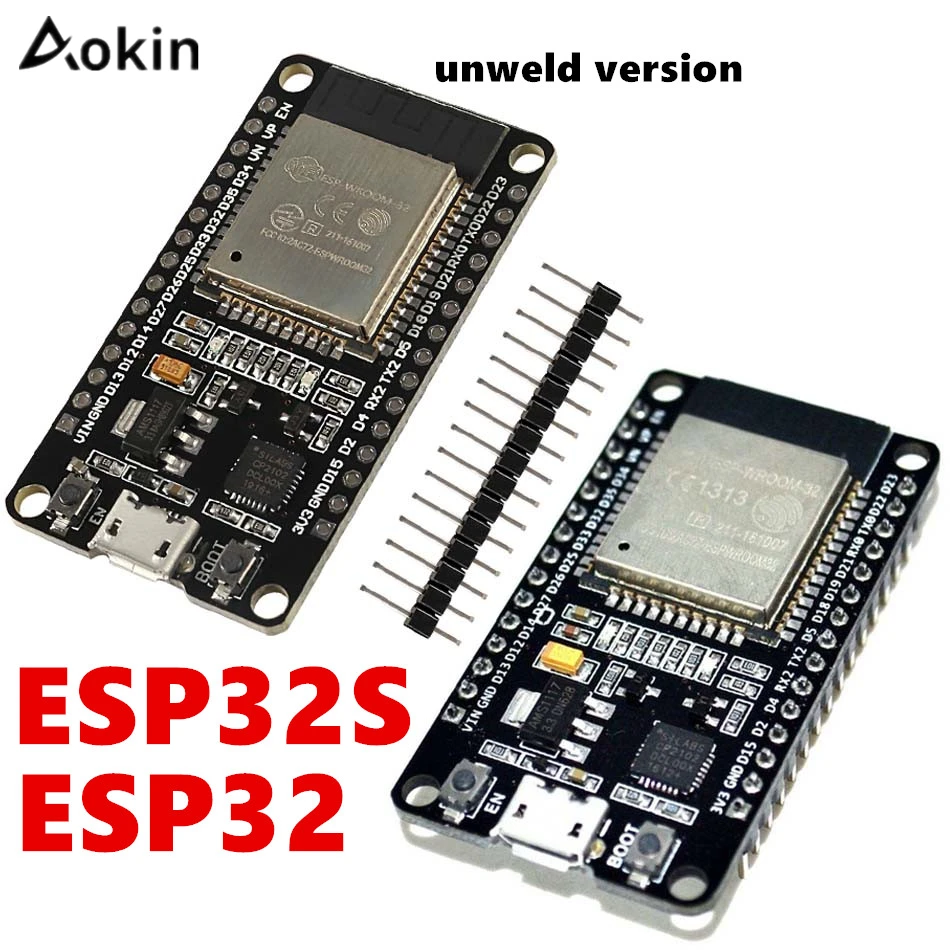 Aokin ESP32 макетная плата 2,4 ГГц двухрежимный WiFi+ Bluetooth двухъядерный ESP32s антенный модуль плата для Arduino IDE