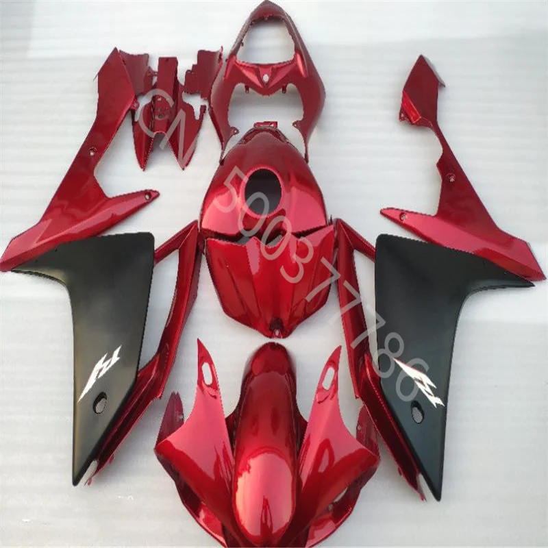 

Обтекатели высокого качества из АБС-пластика для мотоцикла Yamaha YZF R1 07 08 YZF R1 2007 -2008 бордовый черный Корпус кузова