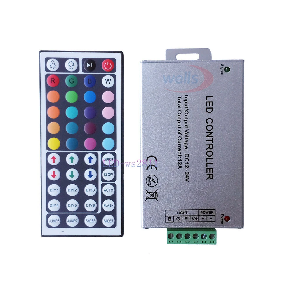 Миниатюрный контроллер RGB 3key 10key 17key 24key 44key для светодиодной ленты 5050 3528 2835 12 В 24