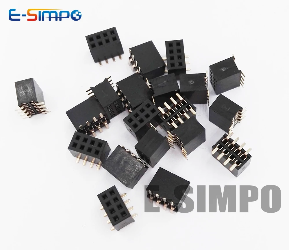 50 шт. 1 27 мм двухрядный SMD Женский Заголовок 2x2P 2x50P позолоченная пластина PH4.3mm 0 05