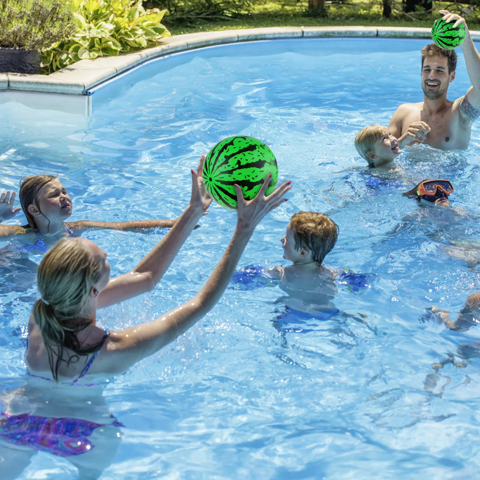 

25cm Creative Inflatable Ball Simulation Watermelon Rubber Ball Beach Pool Play Ball Toy Soft Outdoor Toys for Children Kids