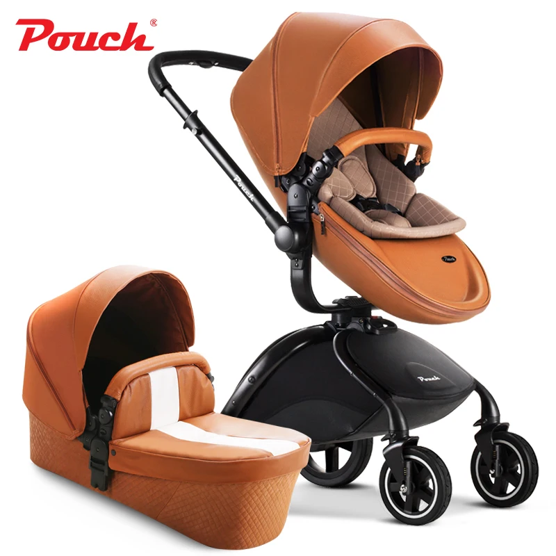 Роскошная Коляска 2 в 1/3 в 1 коляска Puchair+ Независимый спальную корзинку+ безопасное автокресло, роскошные детские коляски. 3 в 1 тележка - Цвет: 2 in 1 Yellow