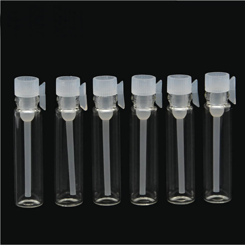 10 шт./упак. 1 мл 2 3 черный прозрачный мини-флакон для духов пустой флакон косметики