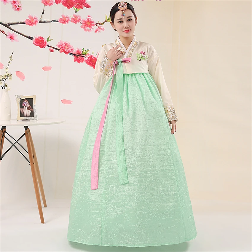 Традиционное платье Hanbok для женщин азиатское классическое корейское свадебное