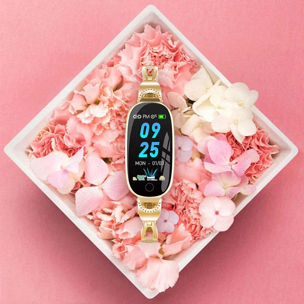 Модный женский смарт браслет с цветным экраном шагомер мониторинг сна женские