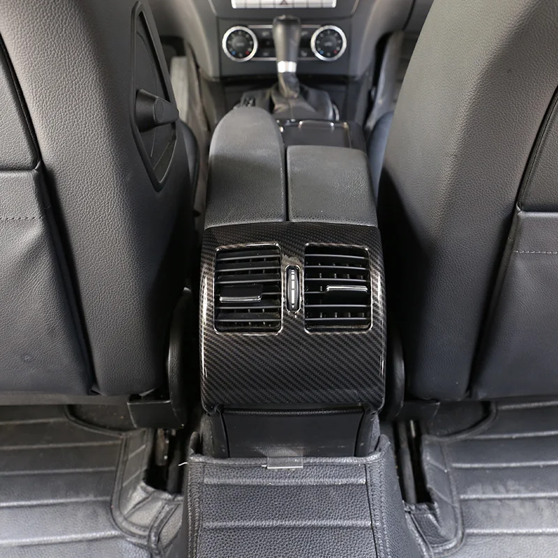 

Carbon Silver For Mercedes Benz C Class W204 2009-2014 Car Rear Air Conditioning Vent Decorative Trim For E Class Coupe