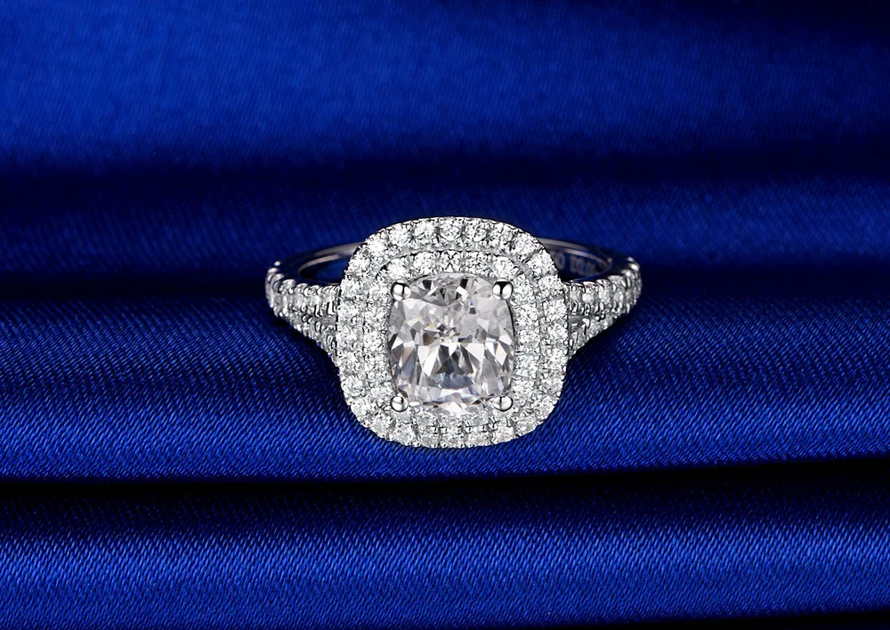 Женское Обручальное кольцо из серебра 925 пробы с искусственным камнем | Украшения