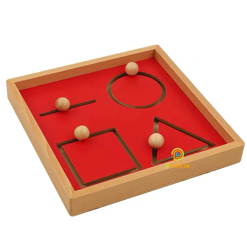 Juguetes Educativos Montessori para preparaci&oacute;n de escritura, tabla de madera curva de l&iacute;neas rectas/formas geom&eacute;tricas para entrenamiento de dedos, Juego de 2 unidades-3