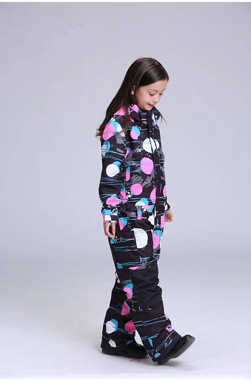 Gsou/лыжный костюм для детей; водонепроницаемый комплект для девочек; брюки; Зимний спортивный костюм для катания на лыжах и сноуборде; детская куртка