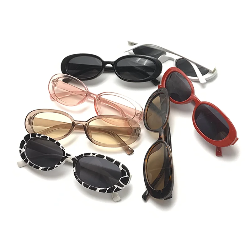 Женские Овальные Солнцезащитные очки в ретро стиле маленькие круглые